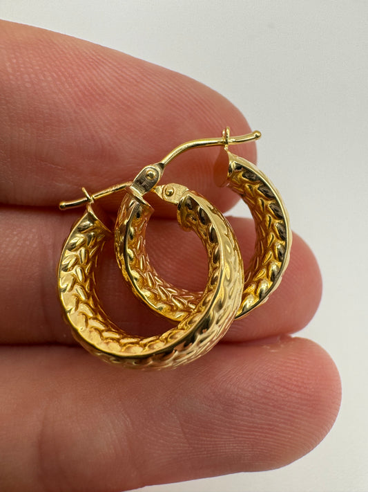 9ct gold Creole earrings