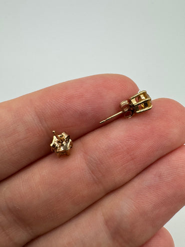 9ct gold citrine earrings