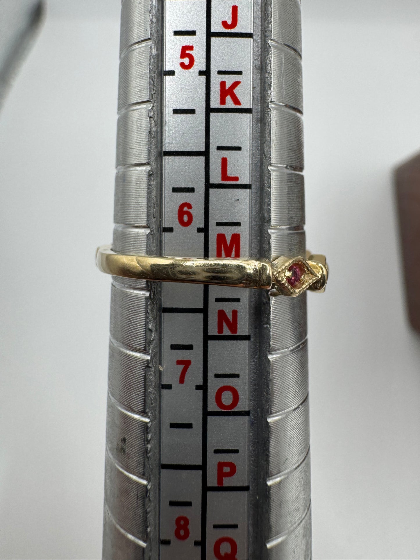 9ct gold ruby 3/4 eternity ring