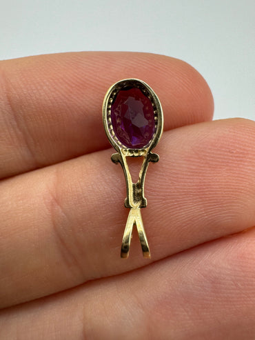 9ct gold amethyst pendant