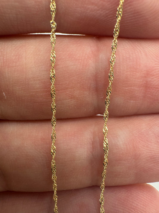 9ct gold Singapore chain 40
