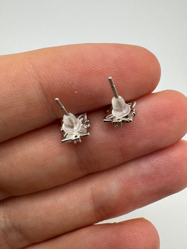 9ct white gold diamond earrings