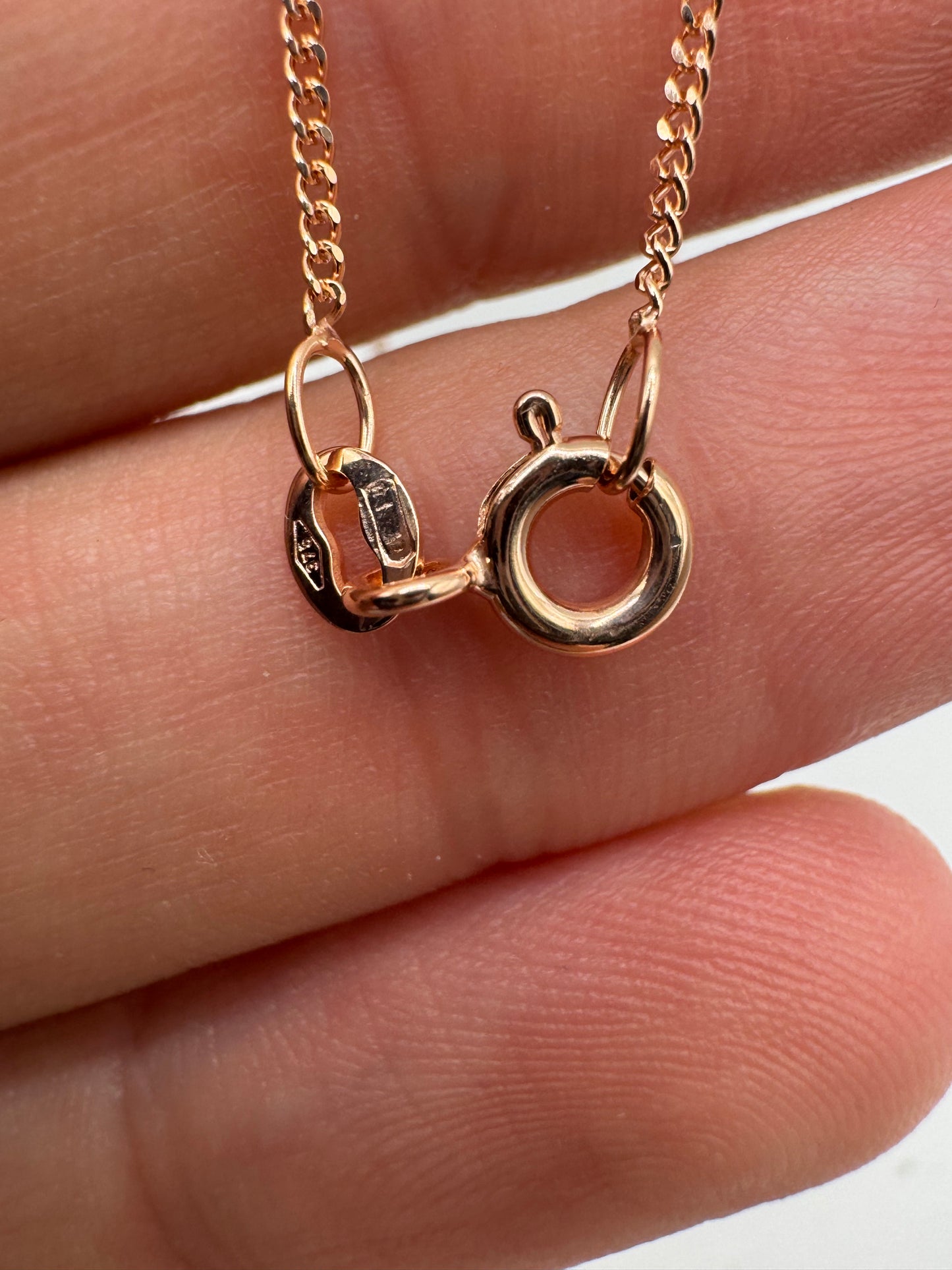 9ct rose gold curb chain 66 18”