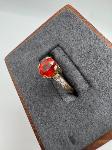 9ct gold sapphire and diamond ring