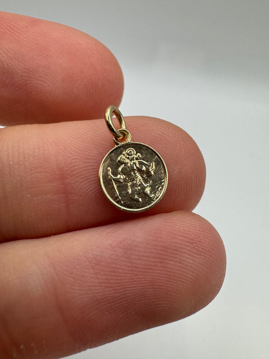 9ct gold st Christopher charm