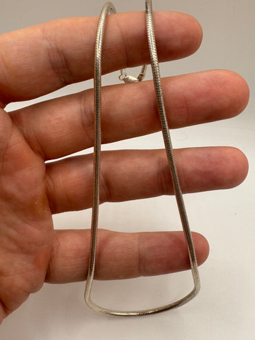 Silver snake link chain