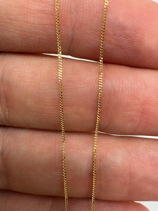 9ct gold curb chain 60 18”