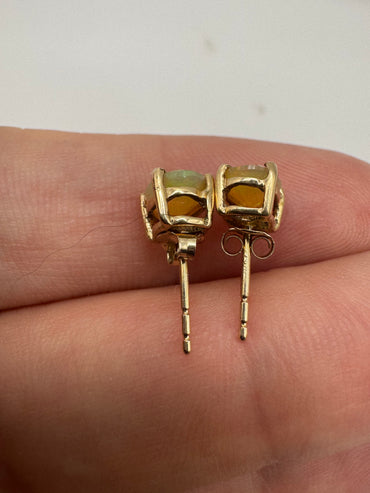 9ct gold opal earrings