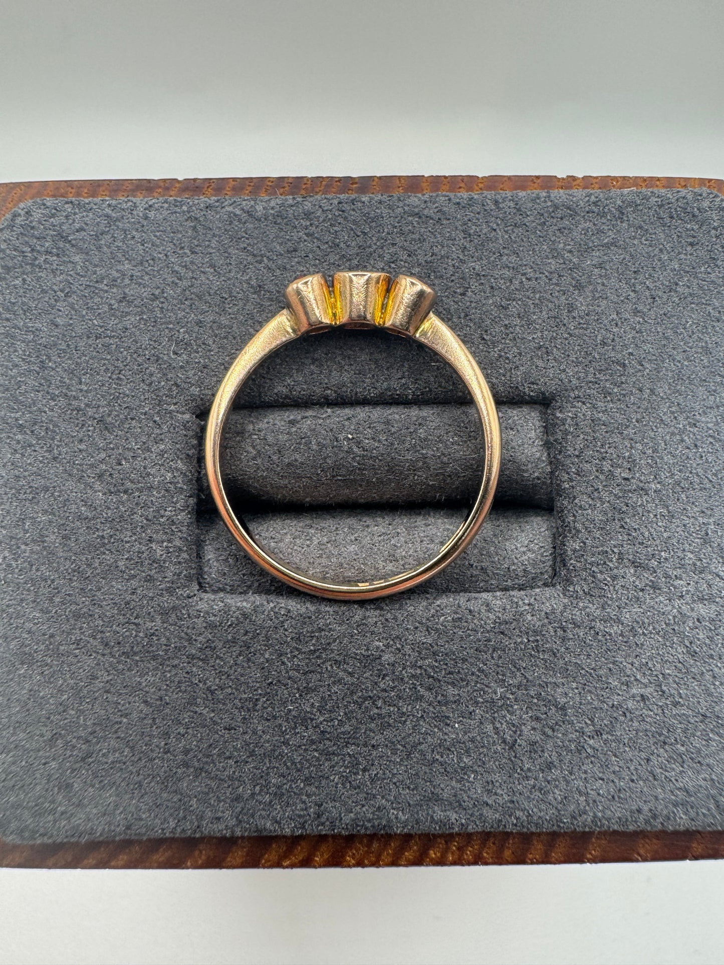 9ct rose gold tourmaline ring