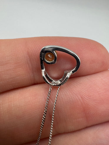 9ct white gold peridot necklace