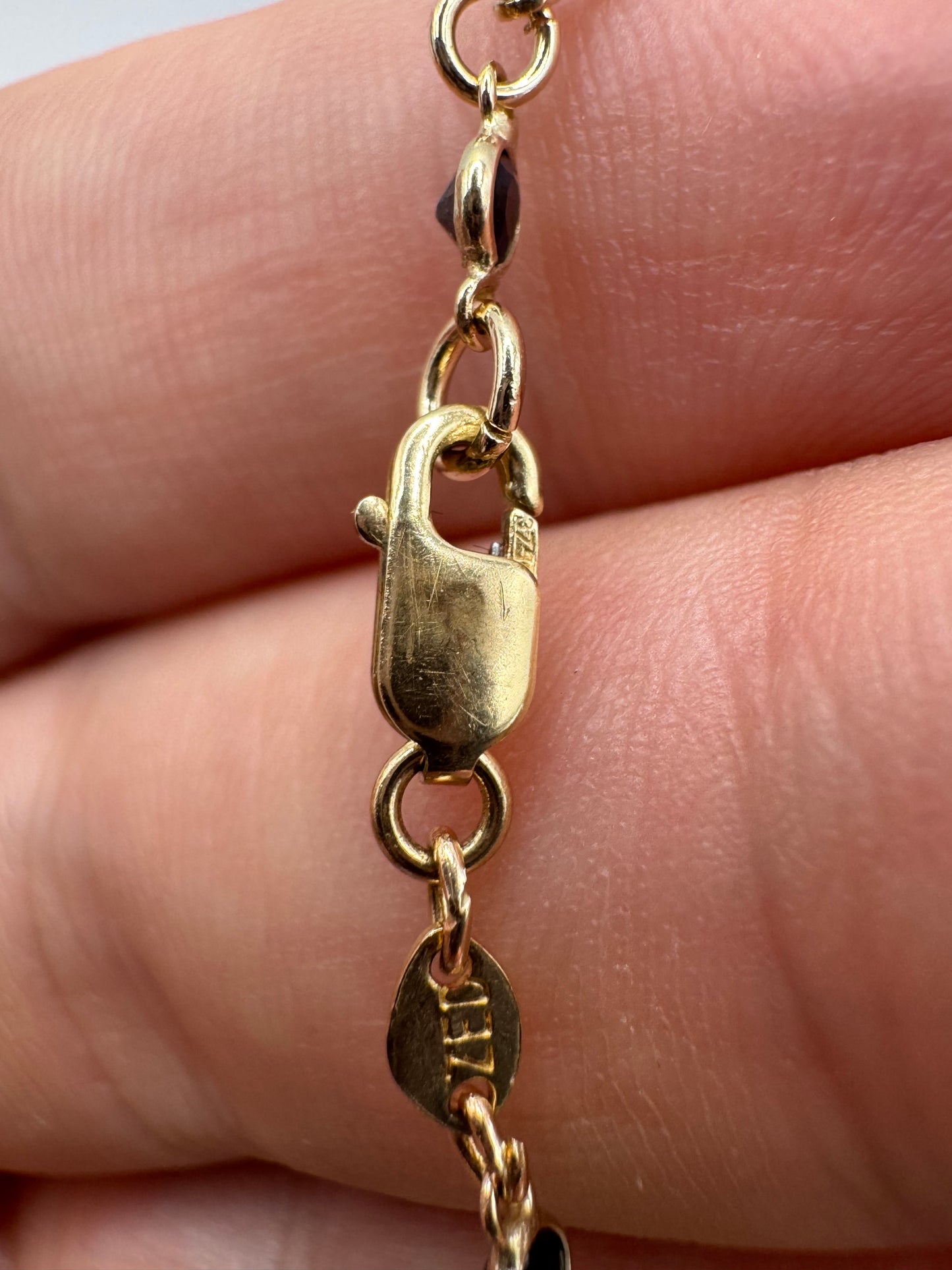 9ct gold sapphire bracelet 7