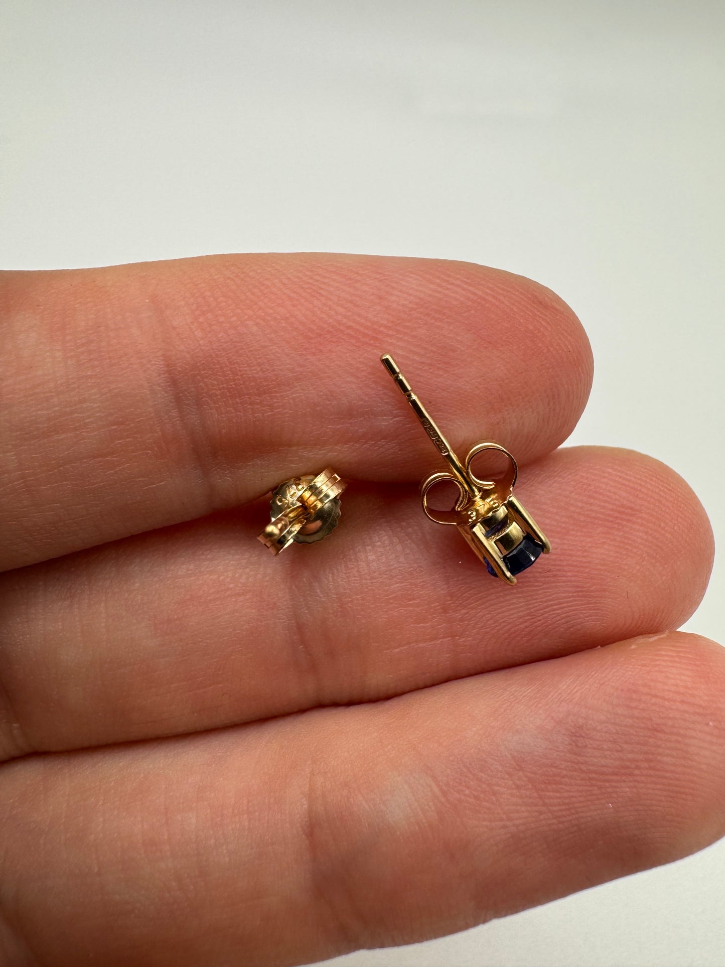 9ct gold kyanite earrings