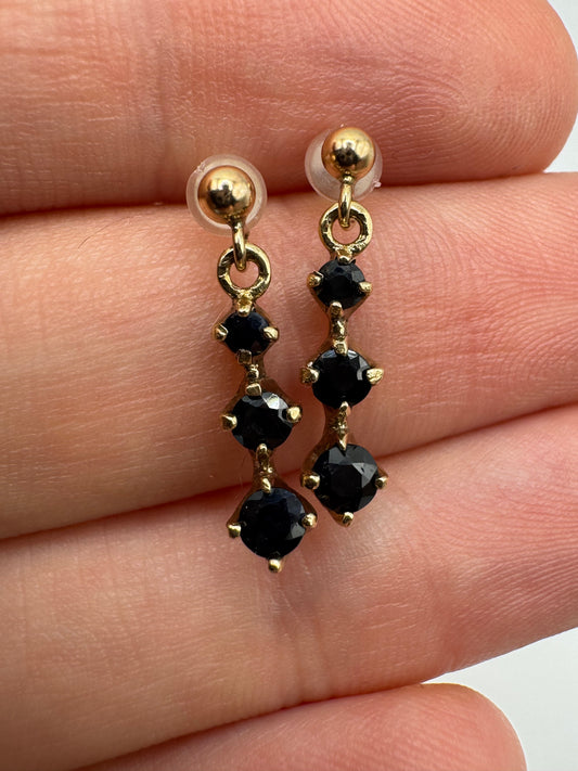 9ct gold sapphire earrings