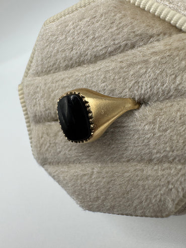 9ct gold onyx signet ring