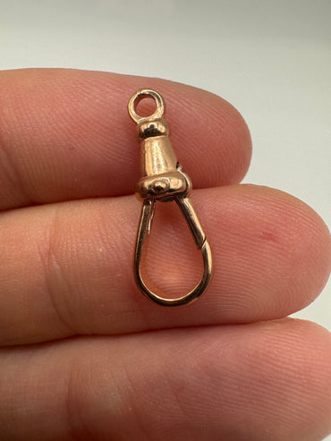 9ct rose gold dog clip