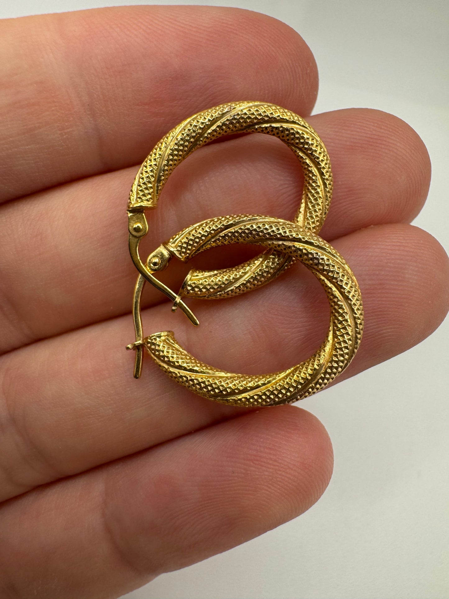9ct gold creole earrings
