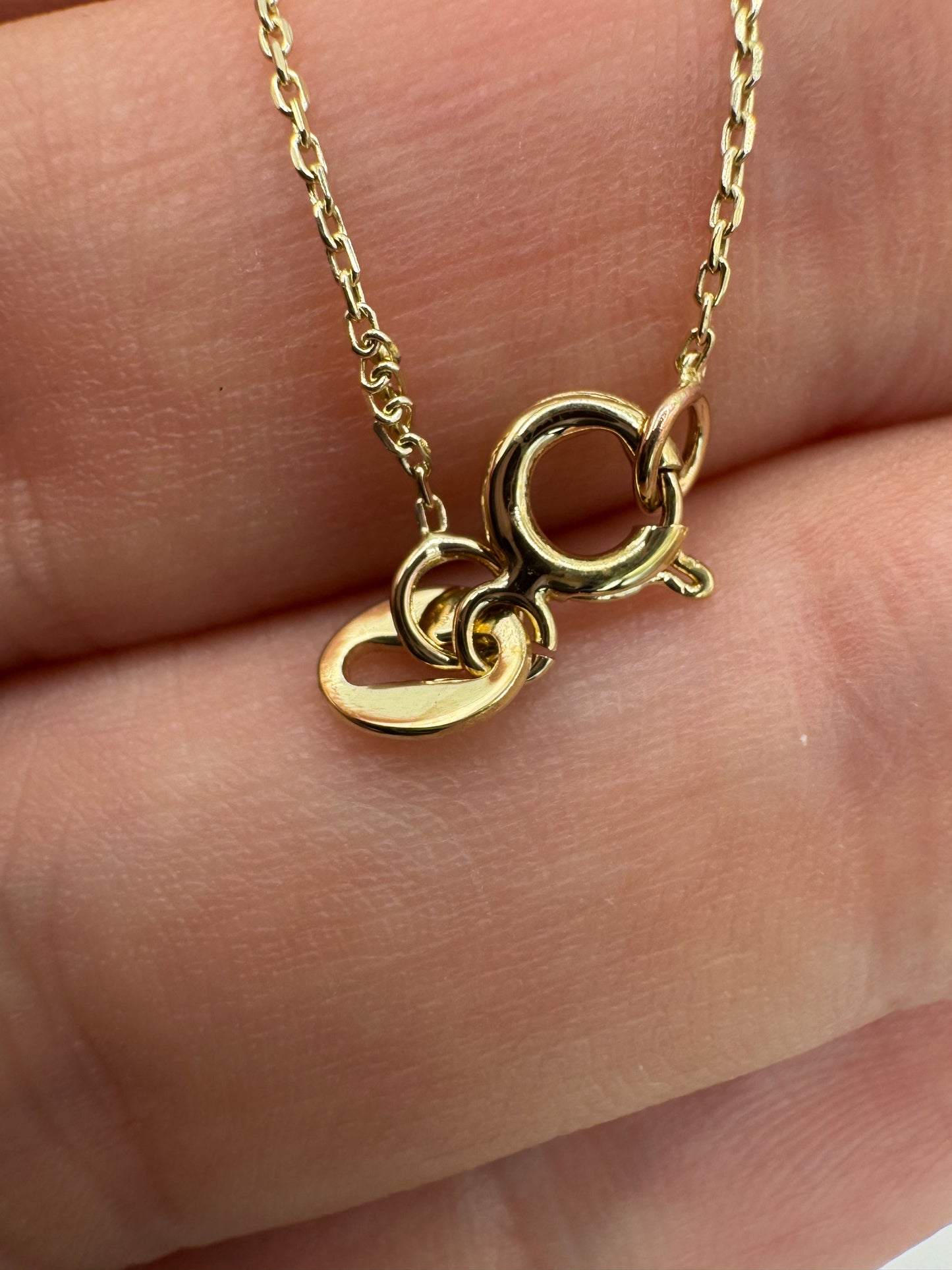9ct gold infinity necklace
