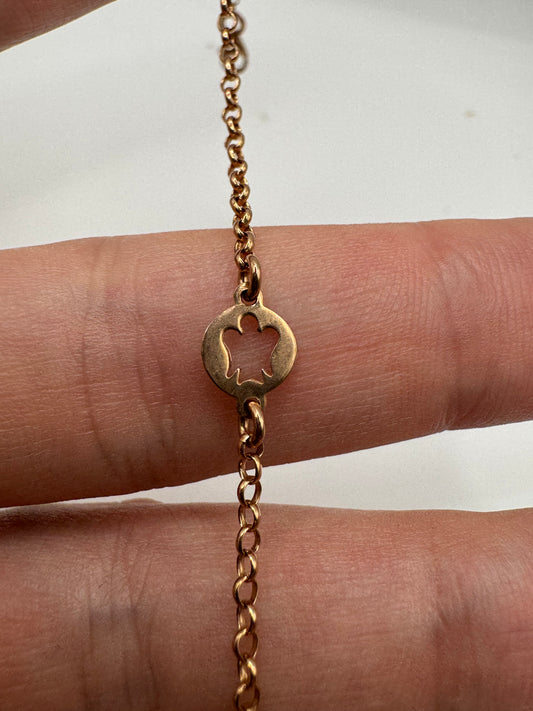 9ct rose gold angel bracelet