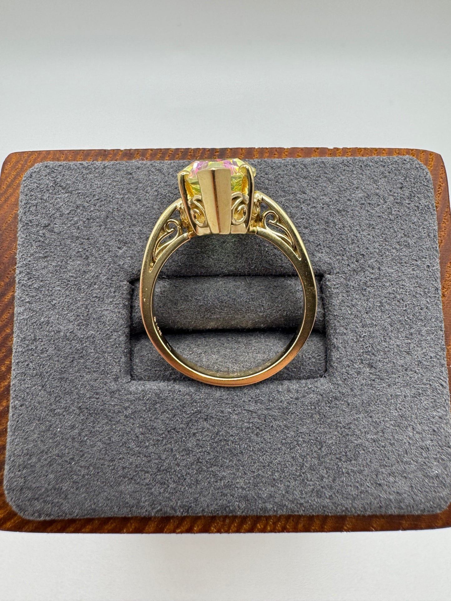 14ct gold lemon quartz ring