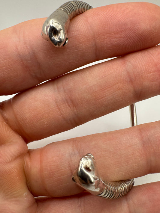 Silver wildcat bangle