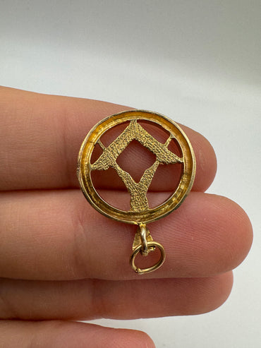 9ct gold masonic pendant