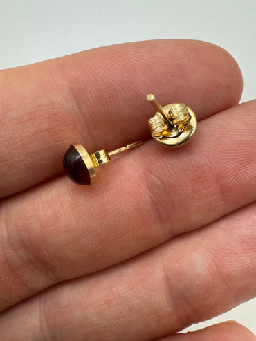 9ct gold amber earrings