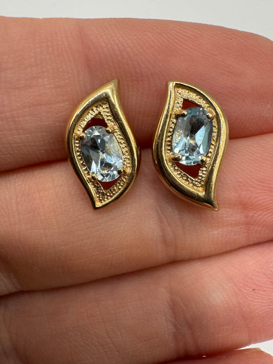 9ct gold topaz earrings
