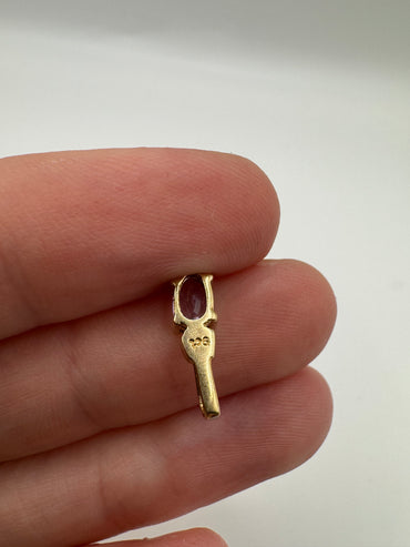 9ct gold amethyst pendant