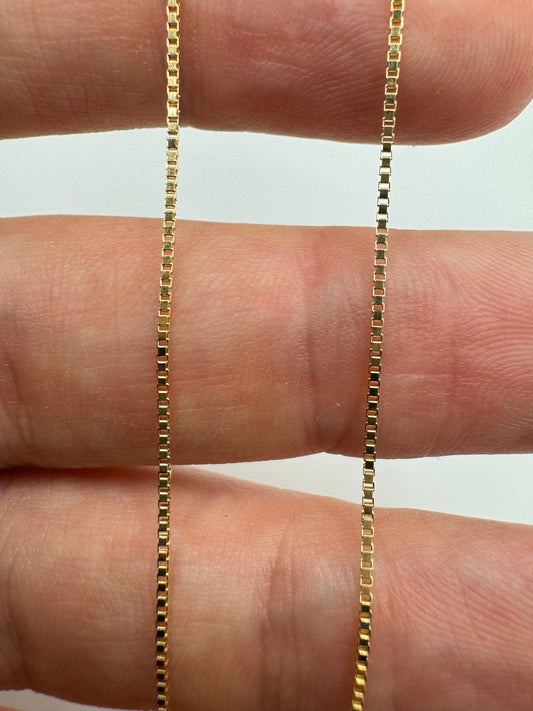 9ct gold box chain 38 20”