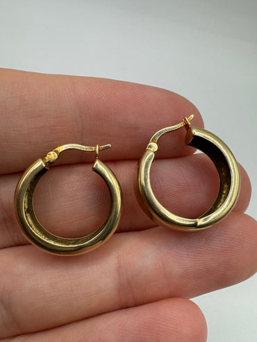 9ct gold hoop earrings