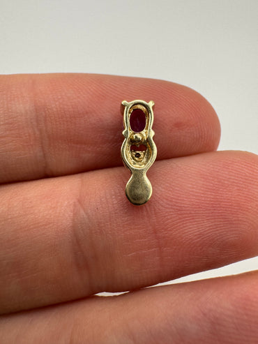 9ct gold amethyst and diamond pendant