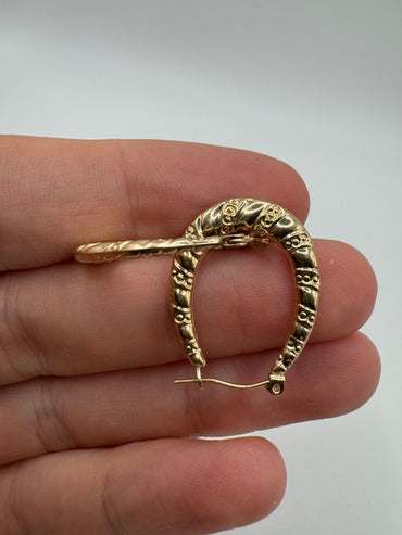 9ct gold creole earrings