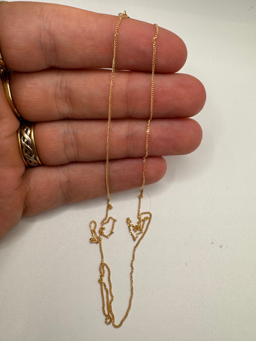 9ct gold curb chain 68 18”