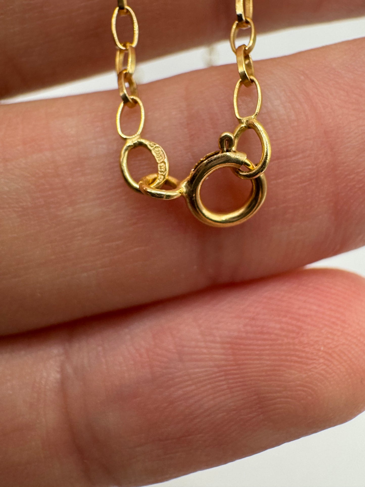 9ct gold belcher chain 59 18”