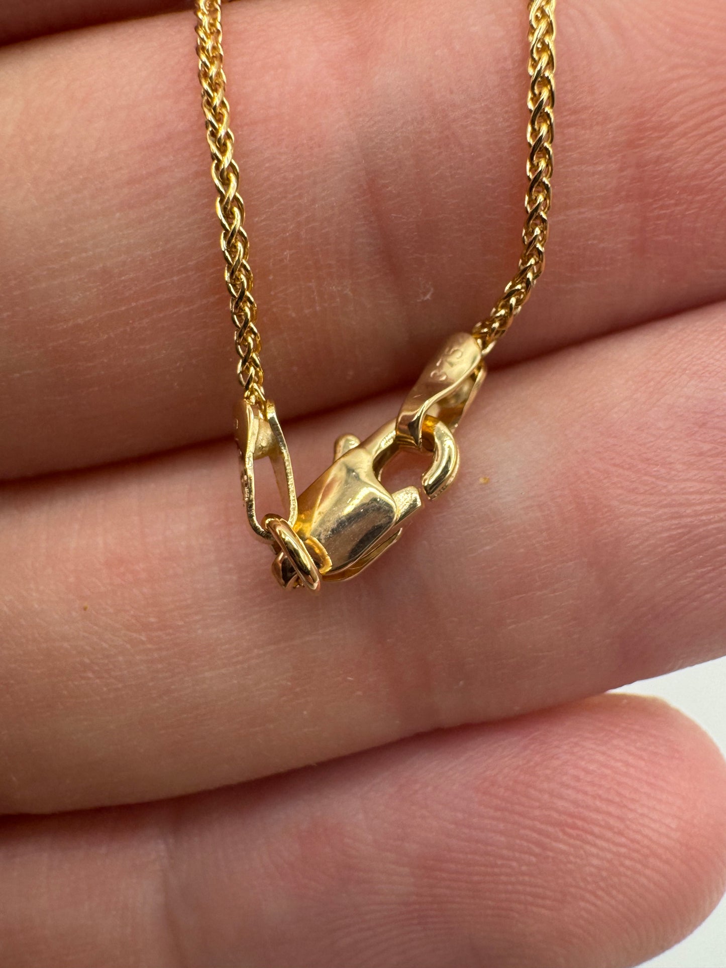 9ct gold double spiga chain 43