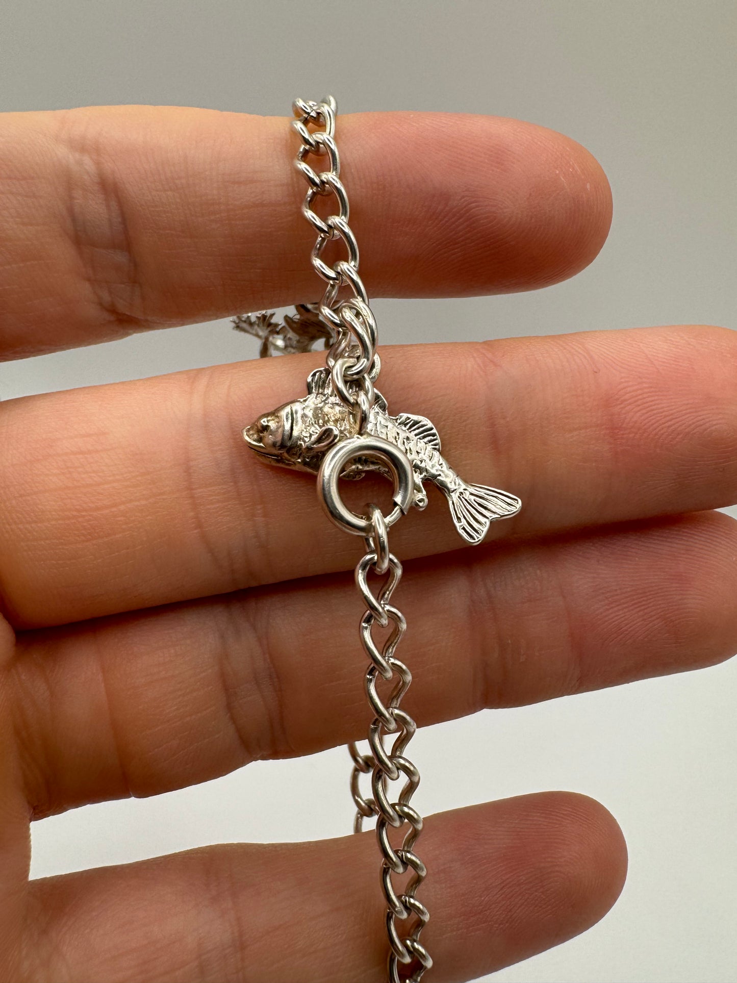 Silver charm bracelet