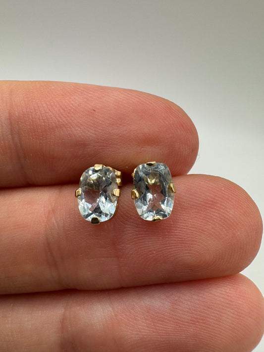 9ct gold topaz earrings