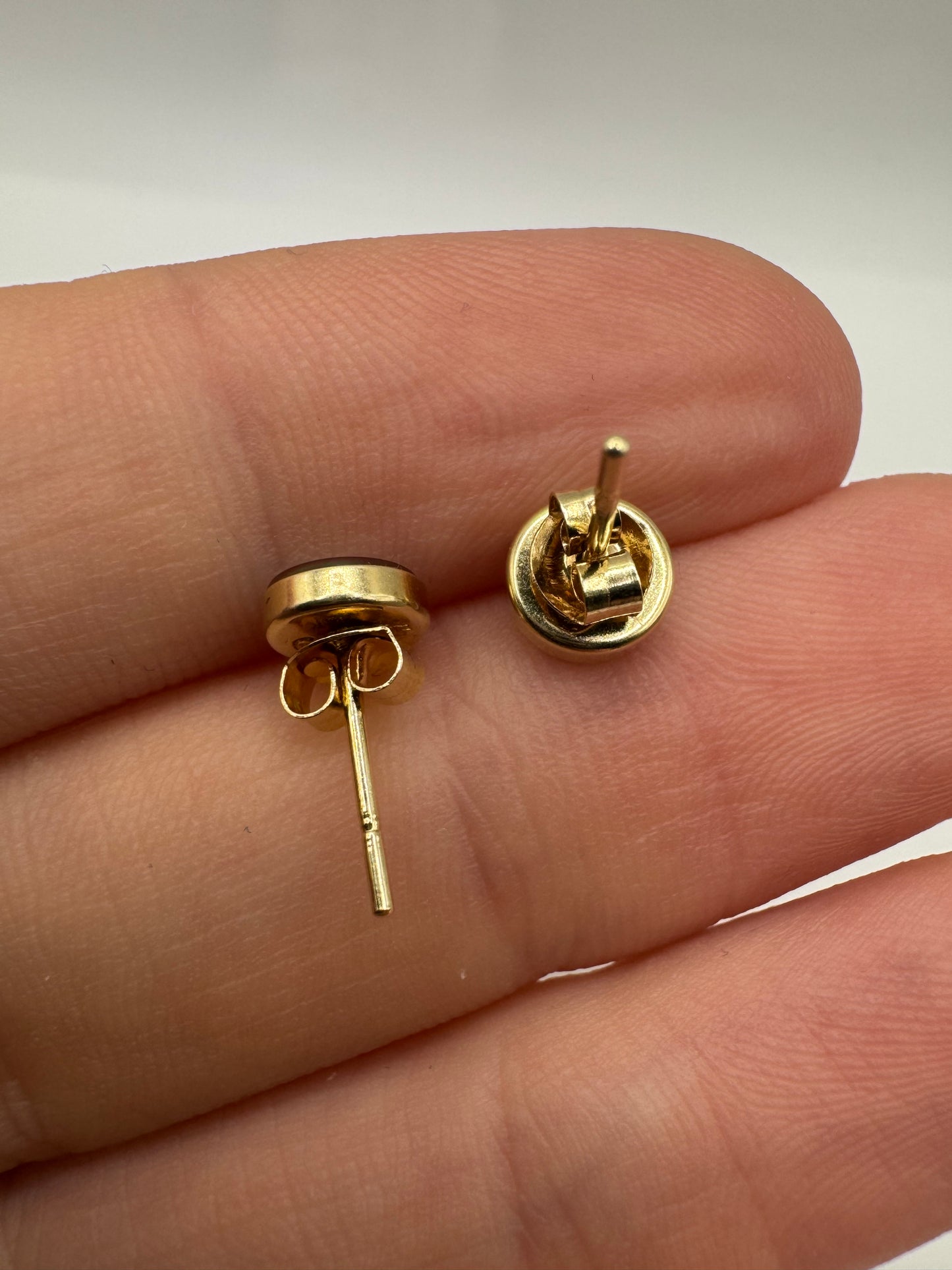 9ct gold ammolite earrings