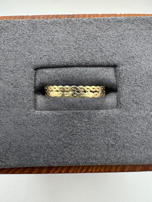 9ct gold weave band
