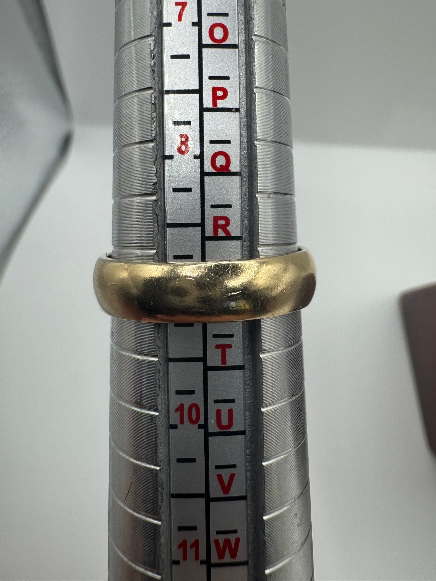 Heavy 9ct gold cz gypsy double buckle ring