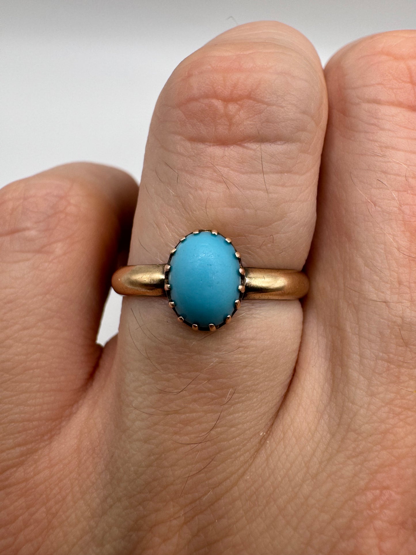 9ct gold turquoise ring