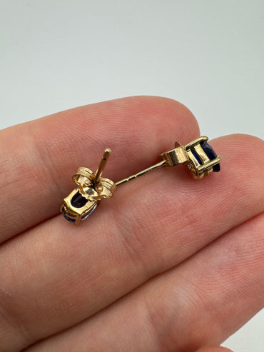 9ct gold kyanite earrings