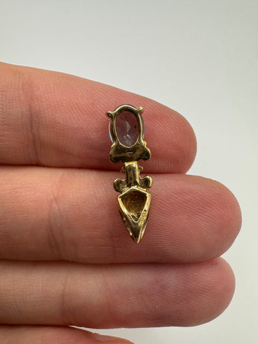 9ct gold topaz and diamond pendant