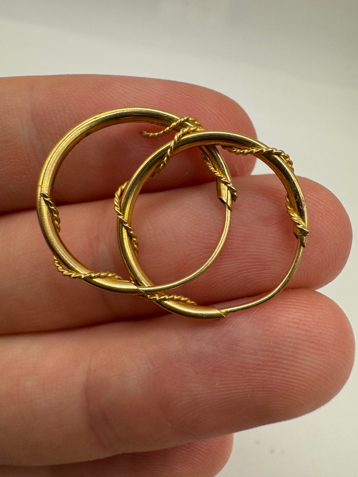 9ct gold creole earrings