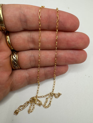 9ct gold belcher chain 59 18”