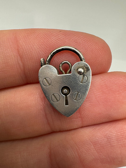 Silver padlock