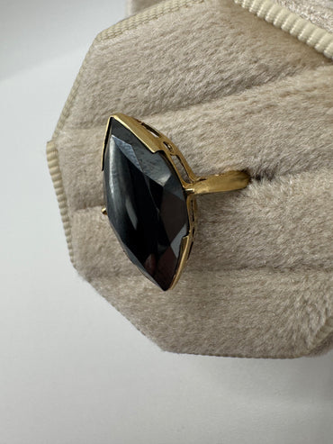 9ct gold hematite ring