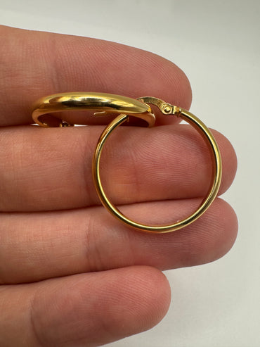 9ct gold hoop earrings