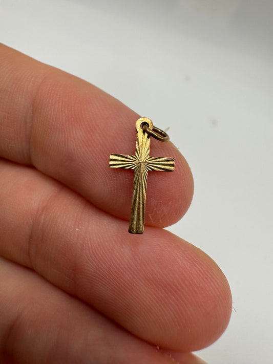 9ct gold cross charm