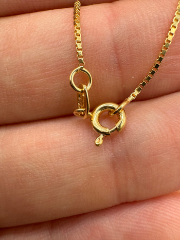 9ct gold box chain 38 20”